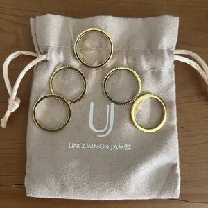 NWT Uncommon James Gold Rings Set